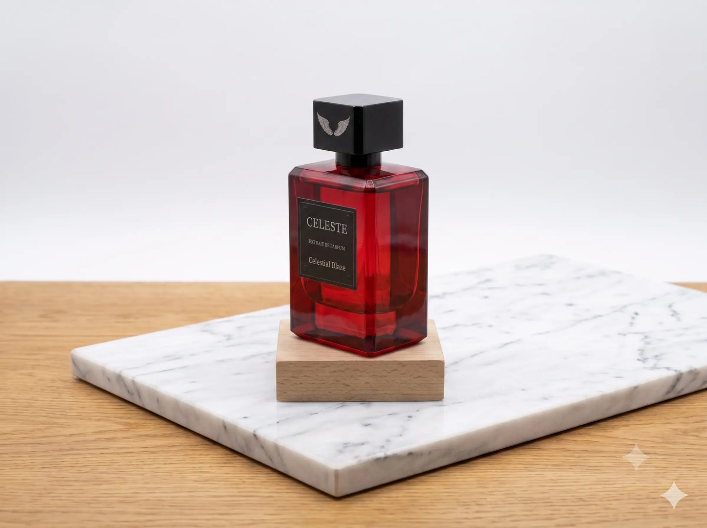 Celestial Blaze extrait de parfum bottle by Parfum Celeste, a fresh unisex fragrance with citrus, jasmine and amber-cedar notes