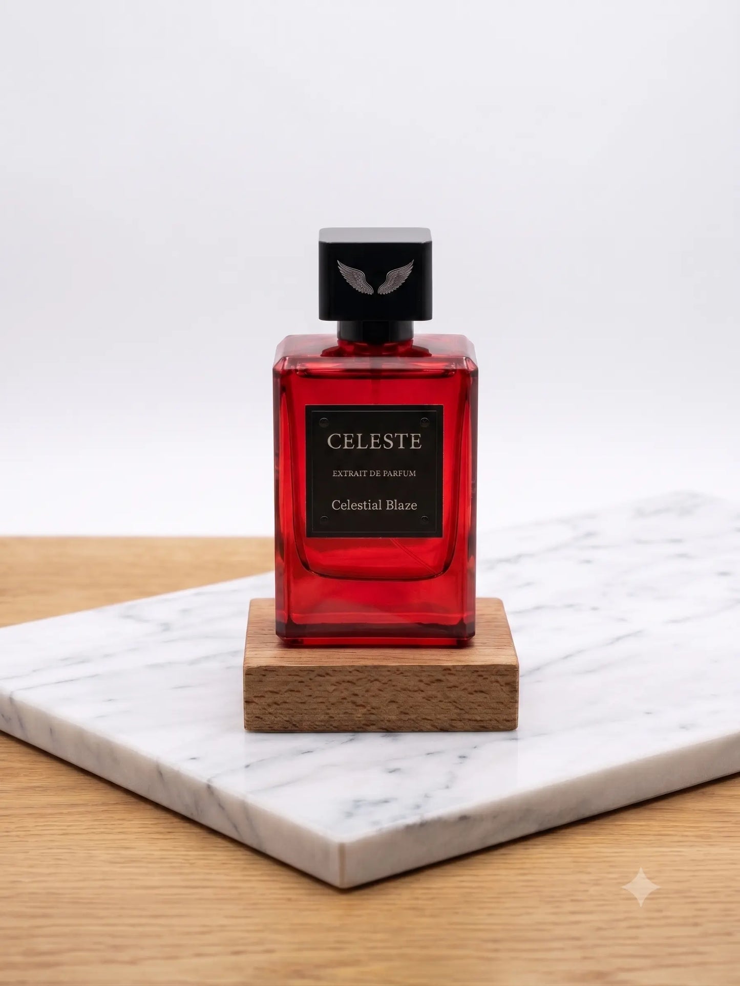 Celestial Blaze extrait de parfum bottle by Parfum Celeste, a fresh unisex fragrance with citrus, jasmine and amber-cedar notes