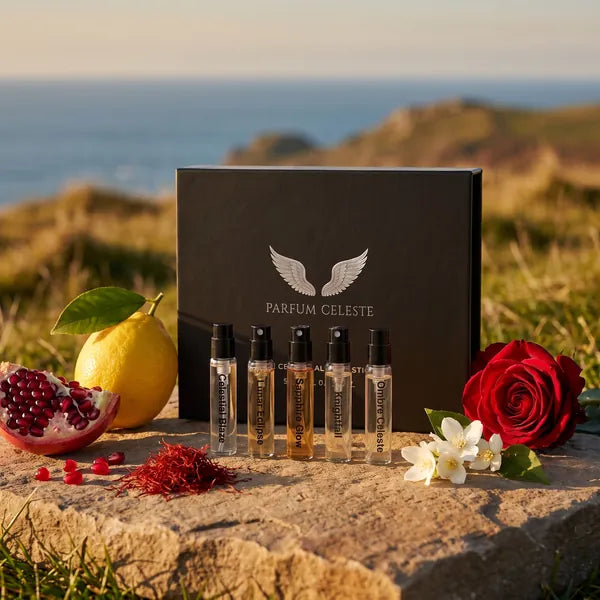 The Discovery Set by Parfum Celeste, five 5 ml minis of extrait de parfum