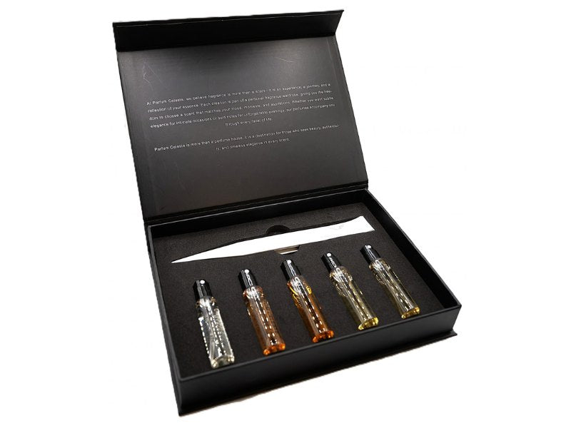 The Discovery Set box open, five minis inside